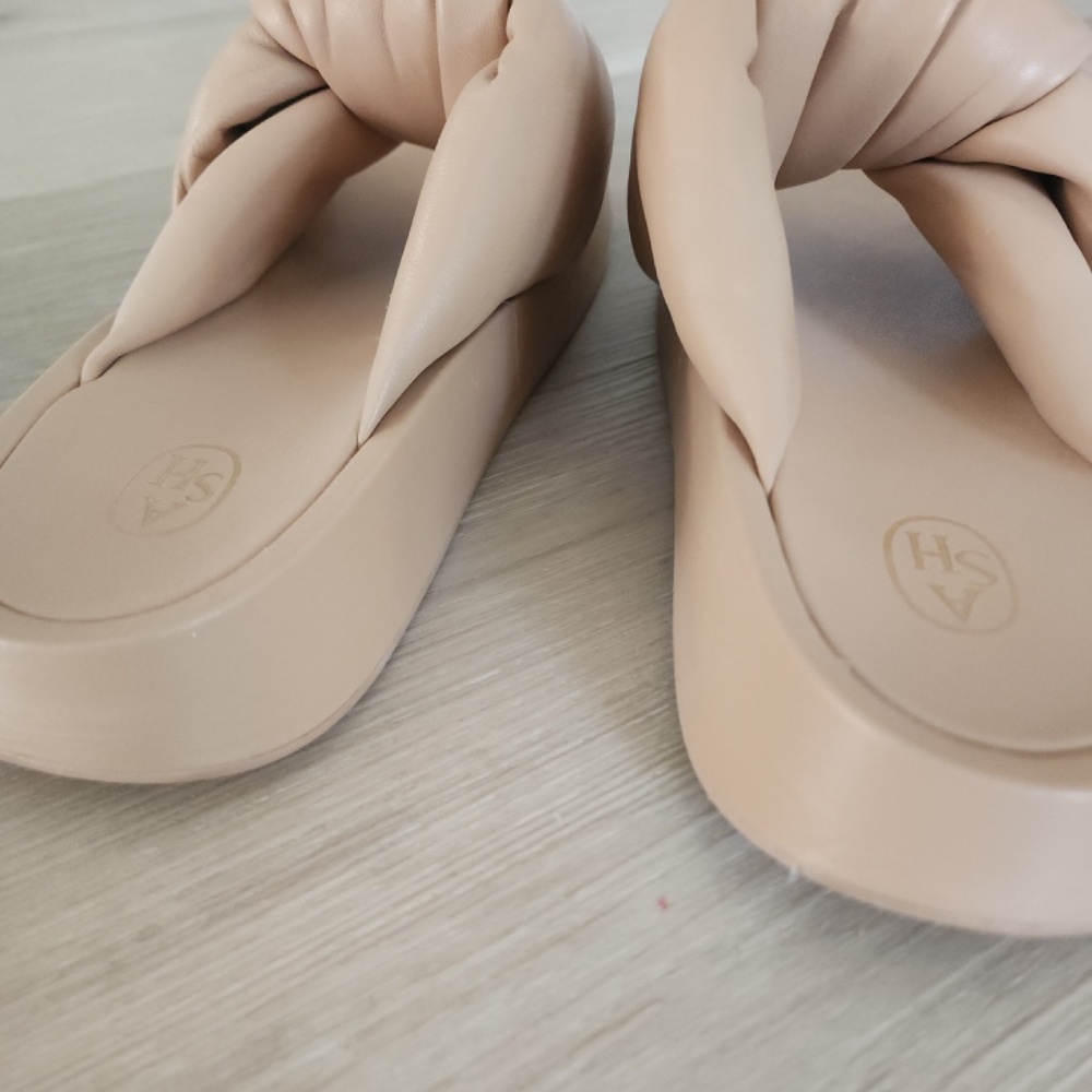 Ash Chunky Leather Platform Slide - image 3